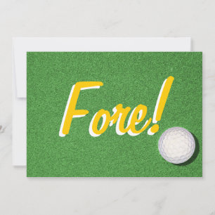 Fore - 60th Golf Birthday Party Invitation