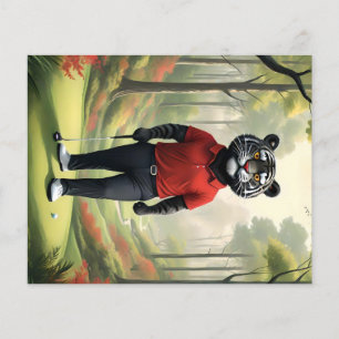 "Fore! A Black Tiger Playing Golf in the Woods" Flyer