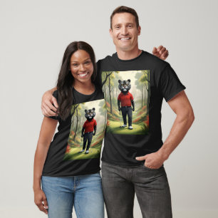 "Fore! A Black Tiger Playing Golf in the Woods" T-Shirt