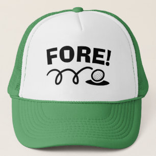 Fore! Funny trucker hat gift for golfers
