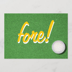 Fore Golf Birthday Party Invitation