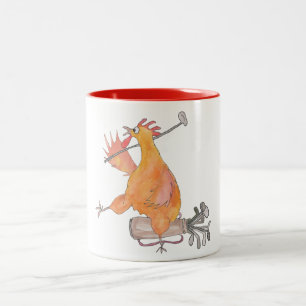 Fore! Golfing Chicken Mug