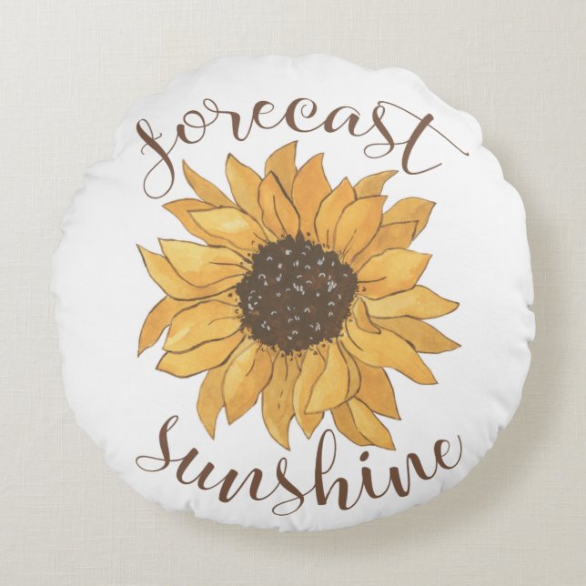 Forecast: Sunshine Round Cushion (Front)