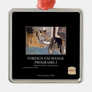 Foreign Exchange Programs 2 Metal Tree Decoration