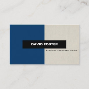 Foreign Language Tutor - Simple Elegant Stylish Business Card