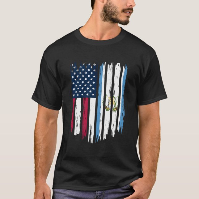 Foreigner Immigrant Usa United States Guatemala Fl T-Shirt (Front)