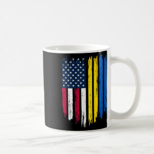 Foreigner Immigrant - Usa United States Ukraine Fl Coffee Mug