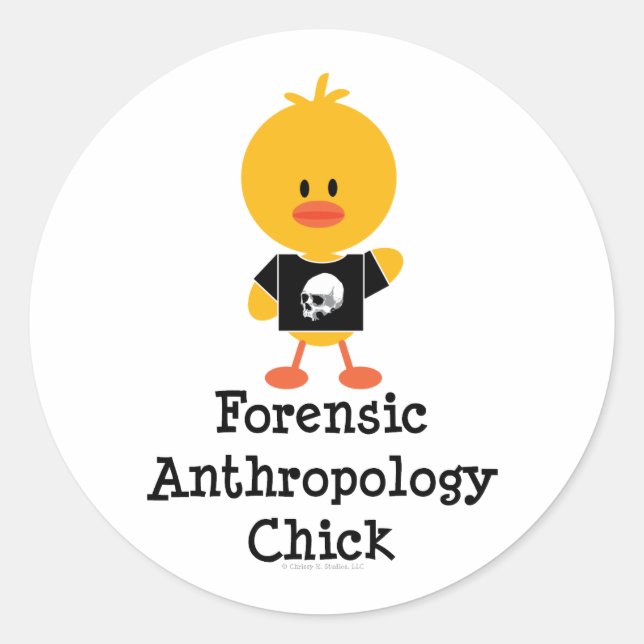 Forensic Anthropology Chick Stickers (Front)