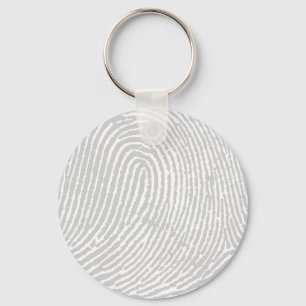 Forensic Fingerprint Pattern Key Ring