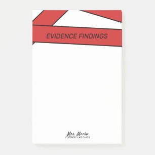 Forensic Lab Class Script Name  Post-it Notes