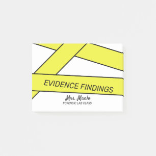 Forensic Lab Class Script Name  Post-it Notes
