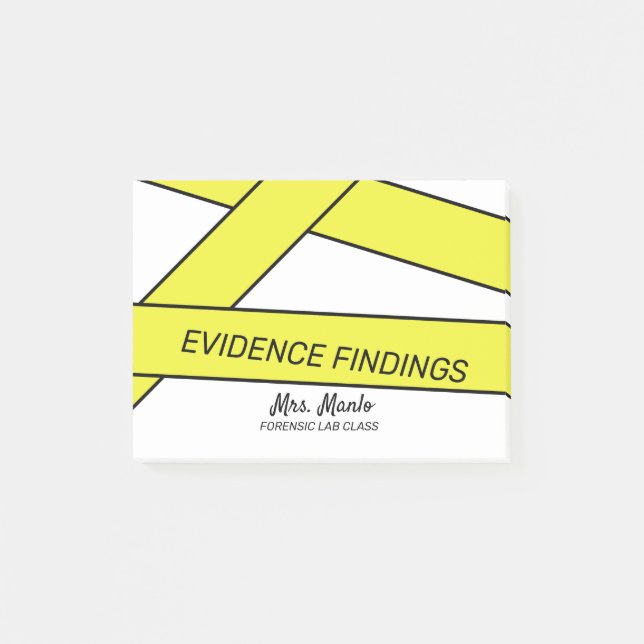 Forensic Lab Class Script Name  Post-it Notes (Front)