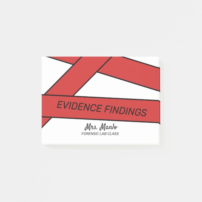 Forensic Lab Class Script Name  Post-it Notes (Front)