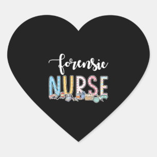Forensic Nurse Gift Idea Heart Sticker
