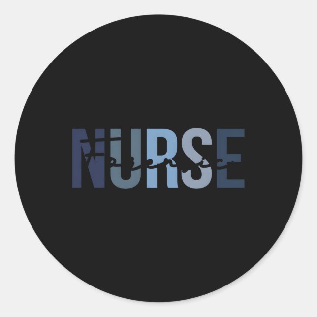Forensic Nurse Print For Nursing Student Classic Round Sticker (Front)