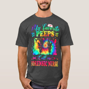 Forensic Nurse Tie Dye Favourite Nurse Easter T-Shirt