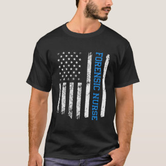 Forensic Nurse Usa American Flag Nurse Correctiona T-Shirt