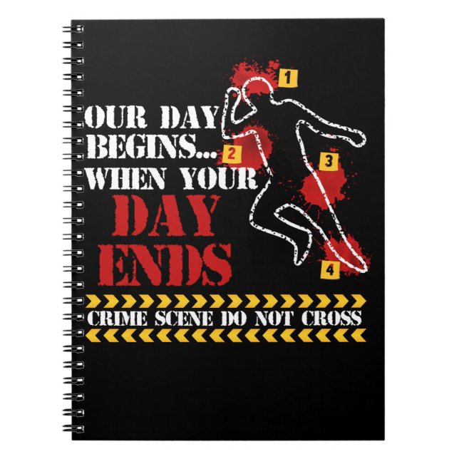 Forensic Science Investigator Crime Detective Notebook (Front)