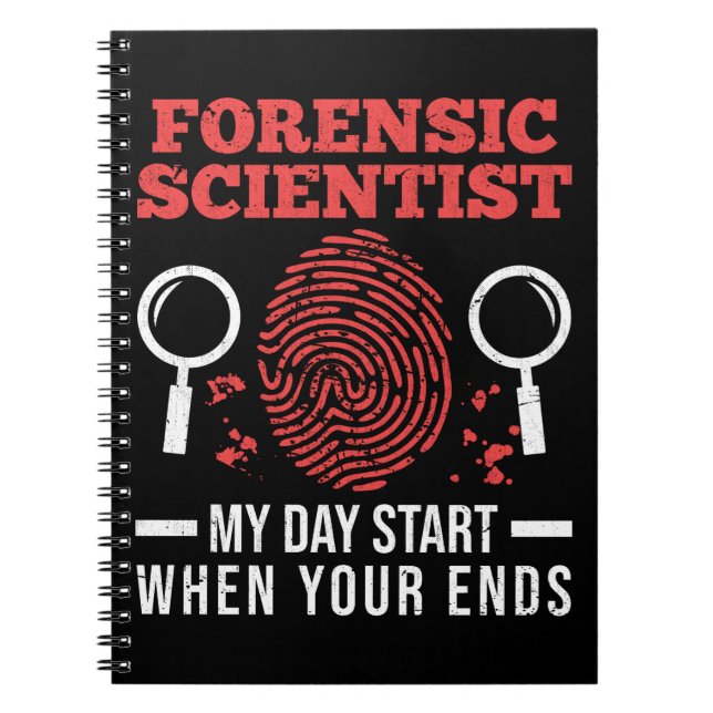 Forensic Science Investigator Forensics Scientists Notebook (Front)