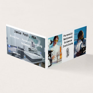 Forensic  Science Premium Pearl Folded  Business Card
