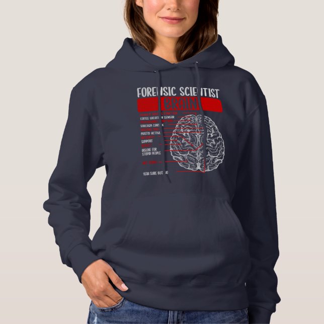 Forensic Scientist Brain Crimonologist Brain Hoodie (Front)