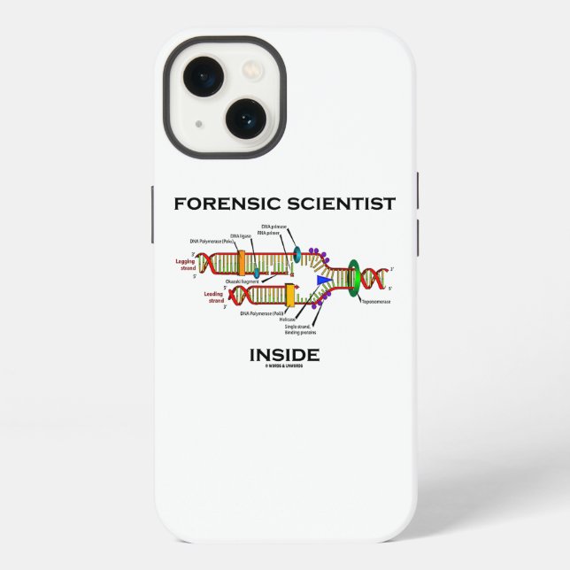 Forensic Scientist Inside DNA Replication Humour iPhone Case (Back)
