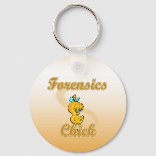 Forensics Chick  Key Ring (Front)