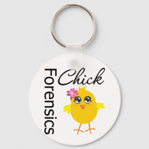 Forensics Chick Key Ring