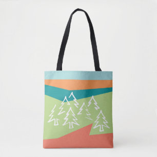 Forest 感恩 Tote with Solid Mint Back Bag