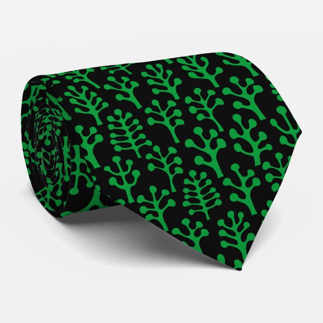 Forest 230823 - Grass Green on Black Tie (Rolled)