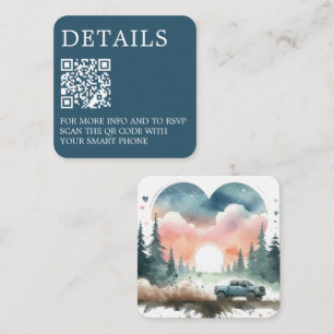 Forest 4X4 Wedding QR Code Enclosure Card