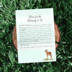 Forest Adventure Advice For Mummy Deers Baby Game Invitation