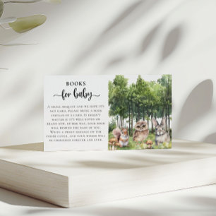 Forest Adventure Baby Shower Book For Baby Enclosure Card