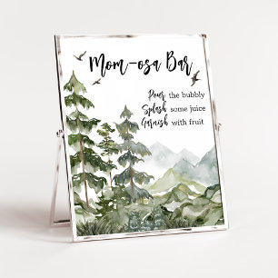 Forest Adventure Baby Shower Mum Osa Bar Poster
