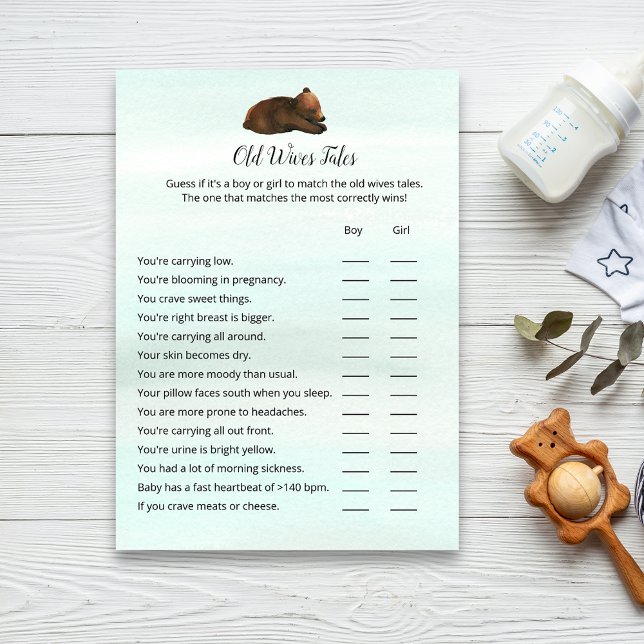 Forest Adventure Bears Old Wives Tales Game Card (Creator Uploaded)