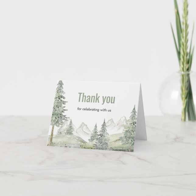 Forest adventure begins baby shower card (Front)