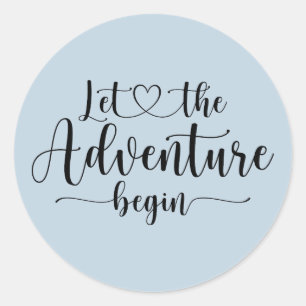 Forest Adventure Mountains Baby Shower Classic Rou Round Sticker