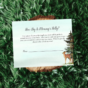 Forest Adventure Mummy's Belly Size Deers Game Invitation