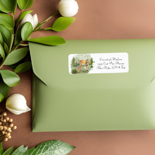 Forest Adventure Rustic Deers Return Address Label