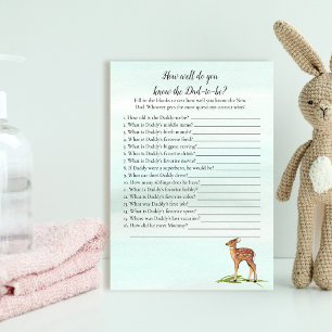 Forest Adventure Who Knows Daddy Best Deers Game Invitation