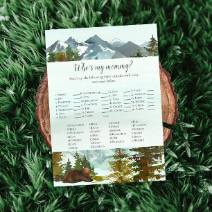 Forest Adventure Who's My Mummy Bears Game Invitation