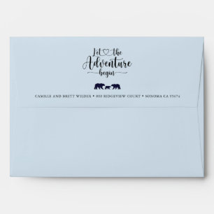 Forest Adventure Woodland Bears Blue Envelope