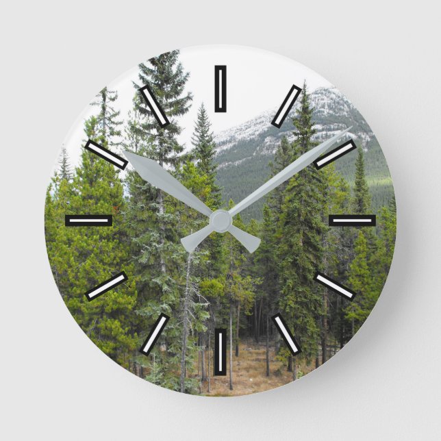 Forest and Mountain Scene Clock (Front)