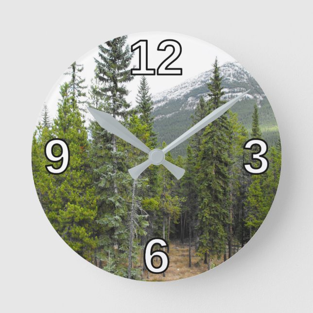 Forest and Mountain Scene Clock (Front)