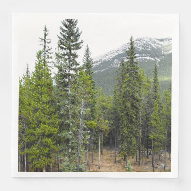 Forest and Mountain Scene Napkin (Front)