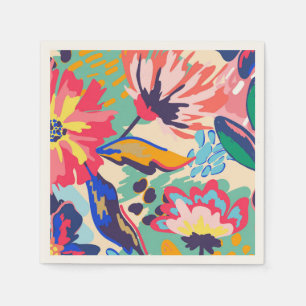 Forest and roses napkin