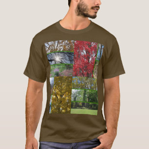 Forest and Trees Collage on Brown TeeShirt T-Shirt