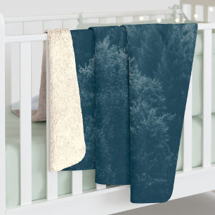 Forest and Trees Print Personalised Sherpa Blanket