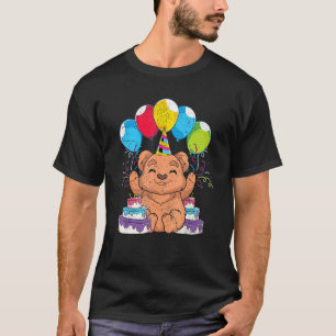 Forest Animal   Brown Bear Birthday Party Cute Bea T-Shirt