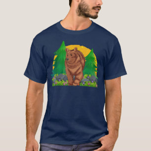 Forest Animal Brown Bear Lover Retro Nature Wildli T-Shirt